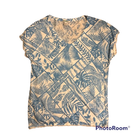 Tommy Bahama Women's Frond Of A Frond Linen T-Shirt size medium - Picture 4 of 8